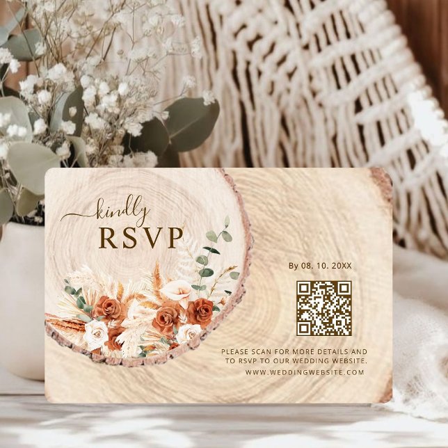 Cartão RSVP de Casamento Russo de Grain Cortado de (Criador carregado)