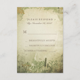 Cartão RSVP de Casamento Rustic Woodland