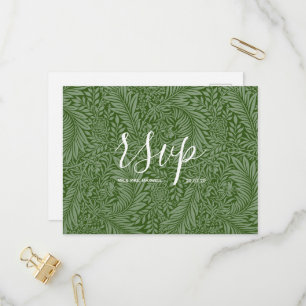 Cartão Rsvp de Casamento   Script Nature Vibes