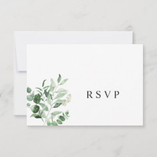 Cartão RSVP de casamento Simples Eucalyptus Greene