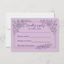 Cartão RSVP de Casamento Tradicional para Vozes Vi