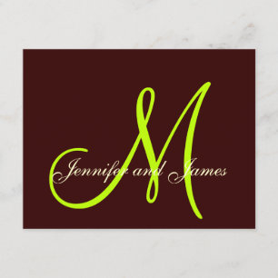 Cartão RSVP de Casamento Verde de Sorvete Marrom M