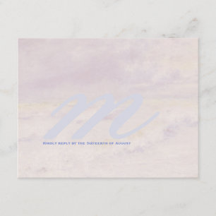 Cartão RSVP de Casamento "Wave On the Sand"