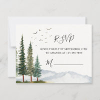 Cartão RSVP de Chá de fraldas Woodland