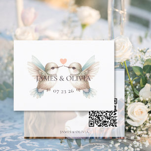 Cartão RSVP de Código QR de Adição de Casamento Ad