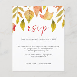 Cartão RSVP de Código QR de Saída de outono de Orç
