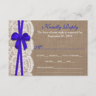 Cartão RSVP de Coleção de Casamento de Arco Azul R