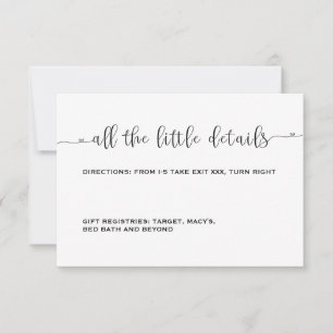 Cartão RSVP de Convite Minimalista Simples