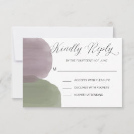 Cartão RSVP de Convite para Casamento em Água Mode