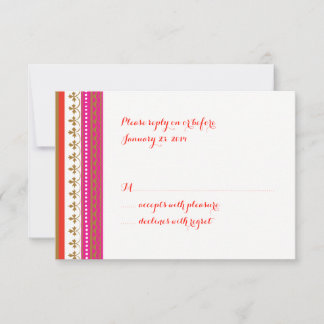 Cartão RSVP de Convite Temático do Marrocos