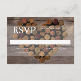 Cartão RSVP de Cortiça de Vinho