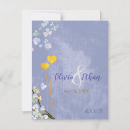 Cartão RSVP de Escolha de Refeição de Casamento Az