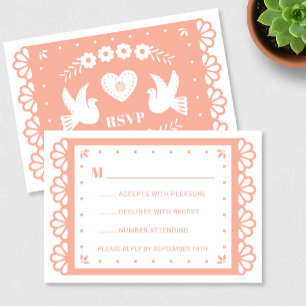 Cartão RSVP de Estilo Papel Picado