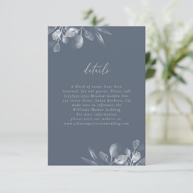 Cartão RSVP de Folhagem Dreamy (Em pé/Frente)