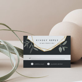 Cartão RSVP de Olive Leaf