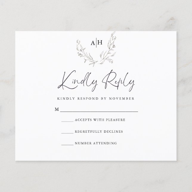 Cartão RSVP de Orçamento (Frente)