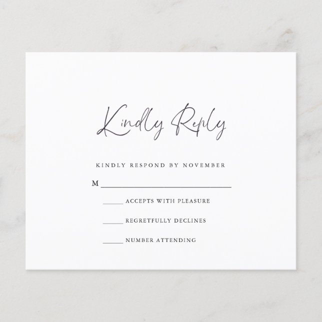 Cartão RSVP de Orçamento (Frente)