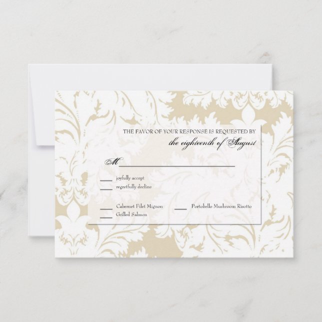 Cartão RSVP de Resposta de Casamento Personalizáve (Frente)