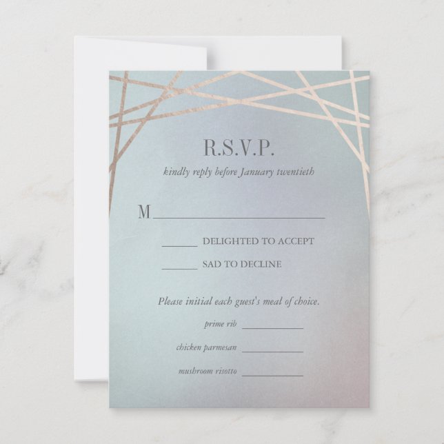 Cartão RSVP de Resposta de Convite para Casamento  (Frente)
