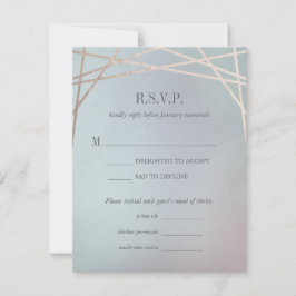 Cartão RSVP de Resposta de Convite para Casamento