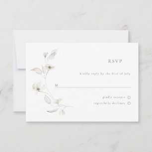 Cartão RSVP Delicate Blossoms
