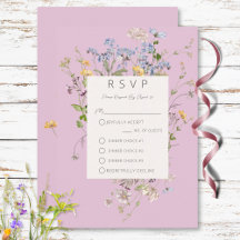 Delicate Boho Wildflower Rosa Três Jantar