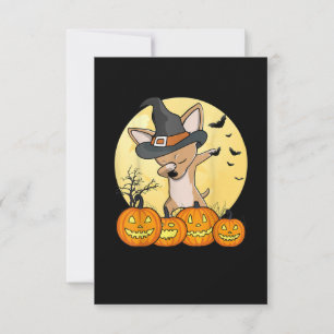Cartão RSVP Derrame de Chihuahua Dab Dance Cão Engraçado Hal