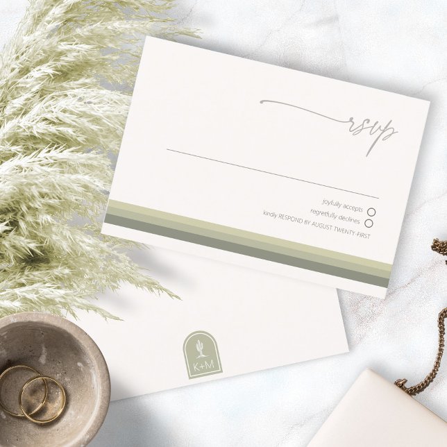 Cartão RSVP Desert Vibes Casamento ID1019 (Criador carregado)