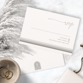 Cartão RSVP Desert Vibes Casando Neutrais ID1019