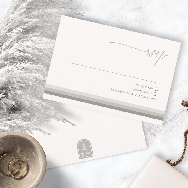 Cartão RSVP Desert Vibes Casando Neutrais ID1019 (Criador carregado)