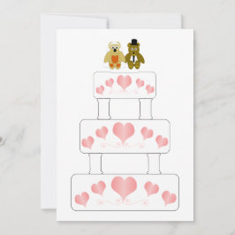 Cartão RSVP Design de Bolo de Casamento Casamento