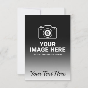 Cartão RSVP Design de Foto e Mensagem Personalizada
