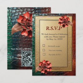 Cartão RSVP Designs artísticos de textura de couro