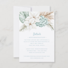 Cartão RSVP Destino de Praia Casamento de Inverno | Detalhes