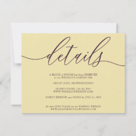 Cartão RSVP Details Signature Simple Midnight Fig