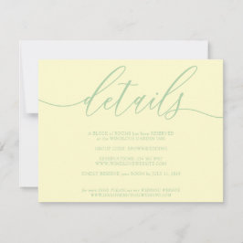 Cartão RSVP Details Signature Simple Pistachio & Cream