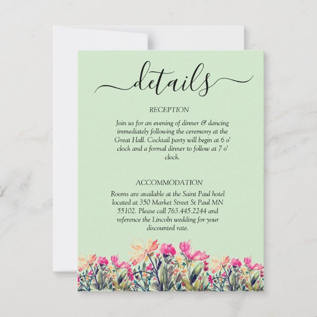 Cartão RSVP Detalhes da Cerimônia de Casamento do Código QR do (Frente)