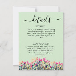 Cartão RSVP Detalhes da Cerimônia de Casamento do Código QR do