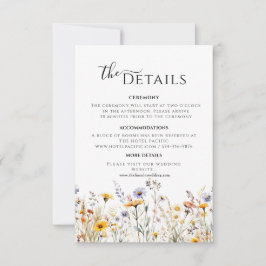 Cartão RSVP Detalhes da Primavera de Flores Silvestres - Cartã