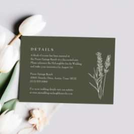 Cartão RSVP Detalhes de Casamento de Flores Silvestres Boho Ve