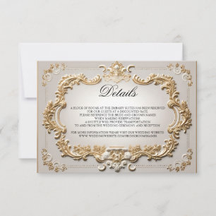 Cartão RSVP Detalhes de Casamento em Letra de Caligrafia Elega