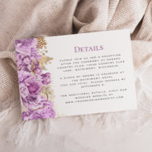 Detalhes de Casamento Floral Lilás Romântico Doura