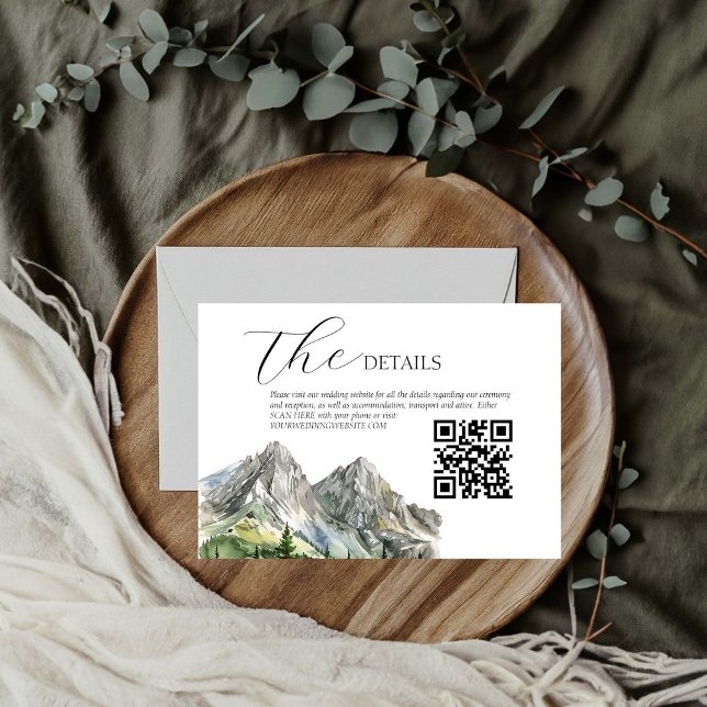 Cartão RSVP Detalhes do casamento da floresta rustic Woodland (Criador carregado)