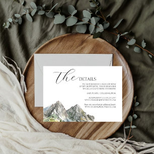 Cartão RSVP Detalhes do casamento da floresta rustic Woodland