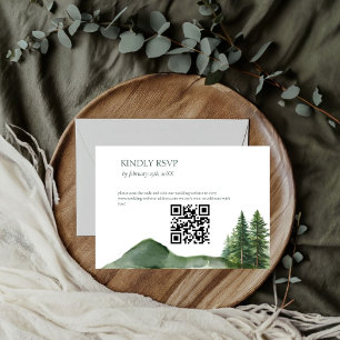 Cartão RSVP Detalhes do casamento da floresta rustic Woodland