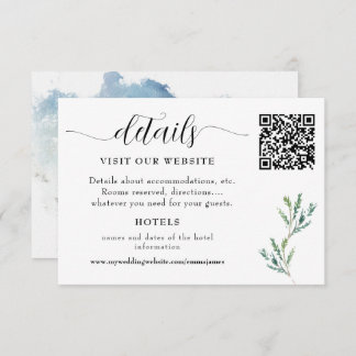 Cartão RSVP Detalhes do Casamento da Misty Morning Meadow