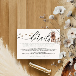 Cartão RSVP Detalhes do Casamento do Cachorrinho Cavapoo Marro