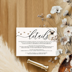 Cartão RSVP Detalhes do Casamento do Cachorro Pug Filhote