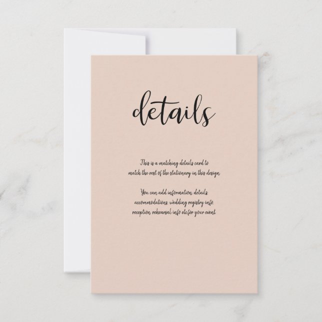 Cartão RSVP Detalhes do Casamento Dourado de Literatura  Beige (Frente)