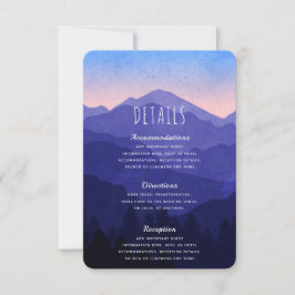 Cartão RSVP Detalhes do Casamento em Blue Mountains